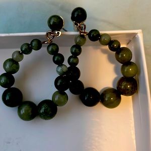 Beautiful green stone earrings